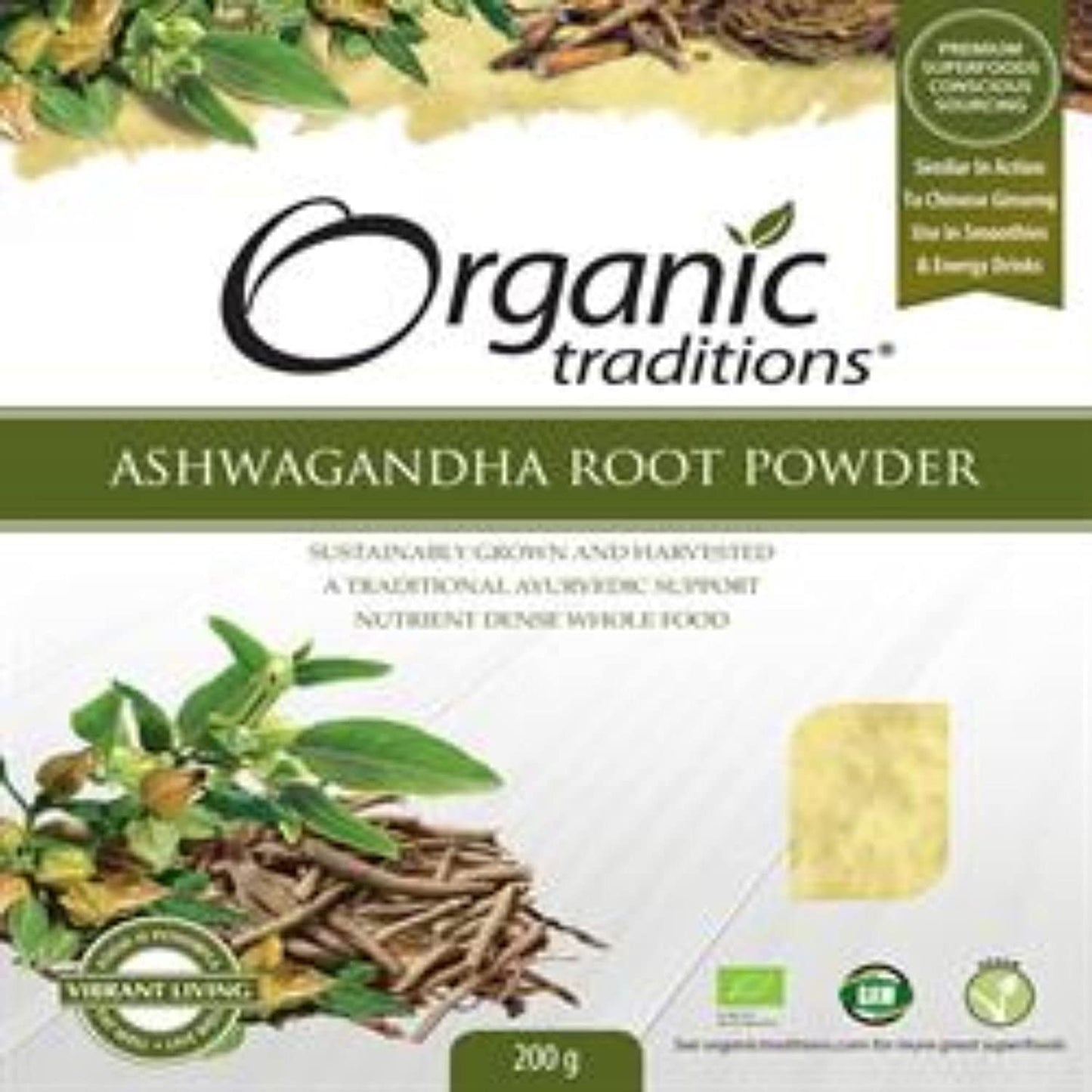 Organic Traditions Organic Ashwagandha Powder 200g