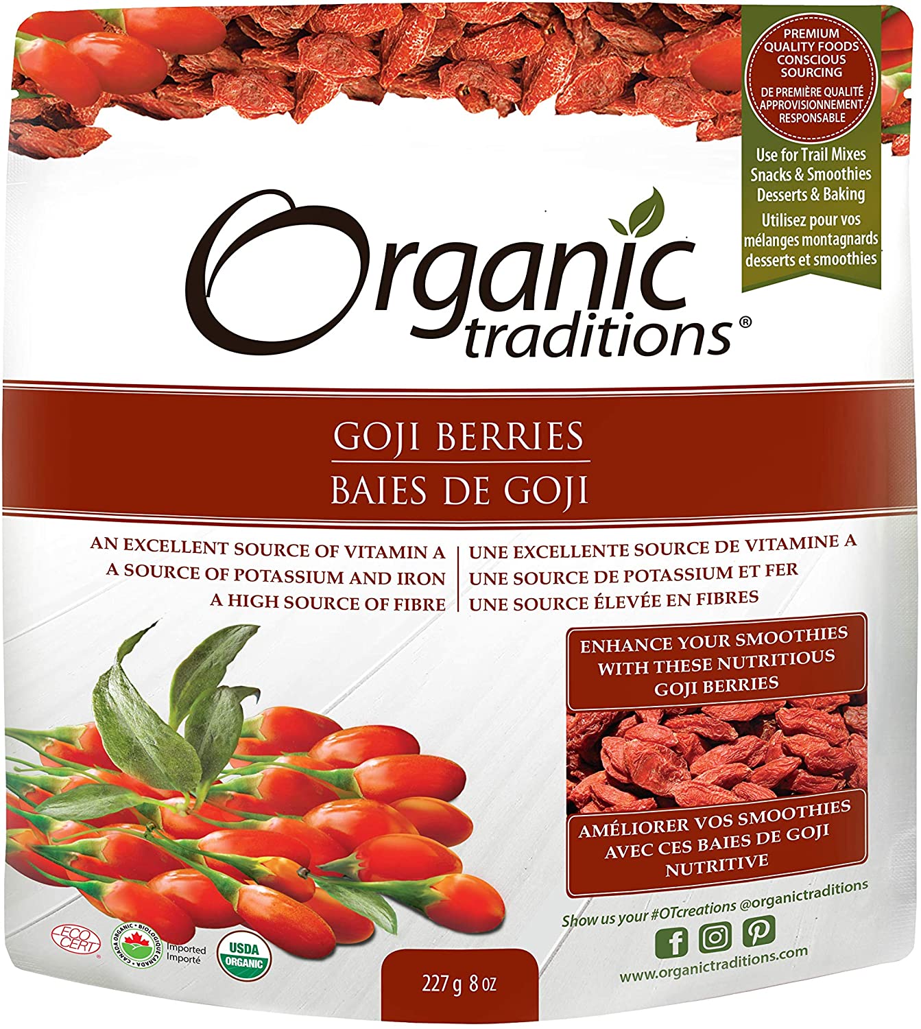 Organic Traditions Organic Goji Berry 200g