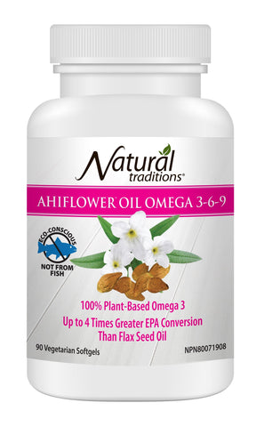 Organic Traditions NT Ahiflower Oil Omega 3-6-9 Capsules 90s