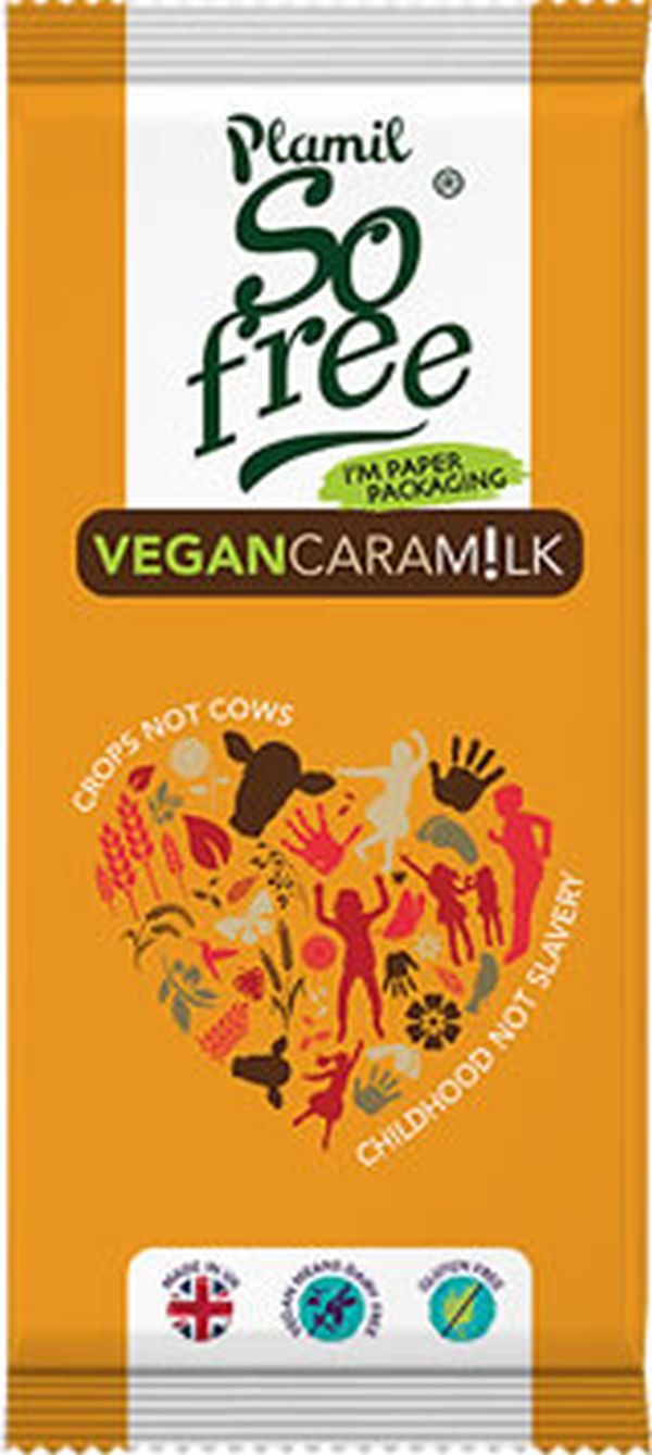Plamil - So Free Caram!lk bar 70g (Pack of 12)