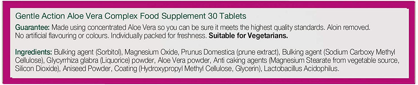 Aloe Pura Gentle Action Aloe Vera Colax 60 Tablets