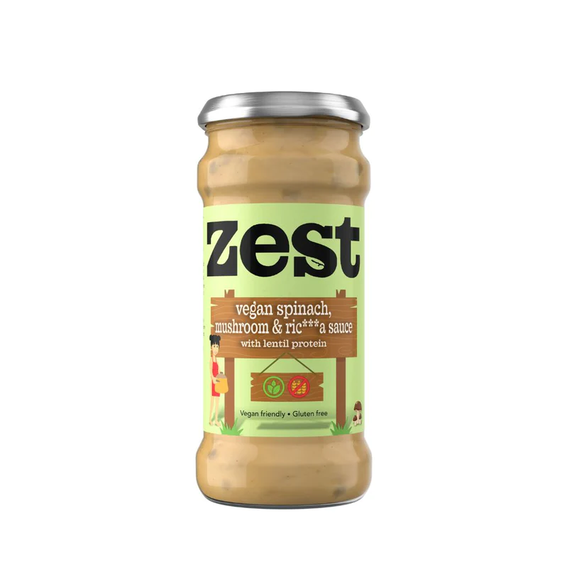 Zest Vegan Spinach Mushroom Ricotta Pasta Sauce 340g (Pack of 6)