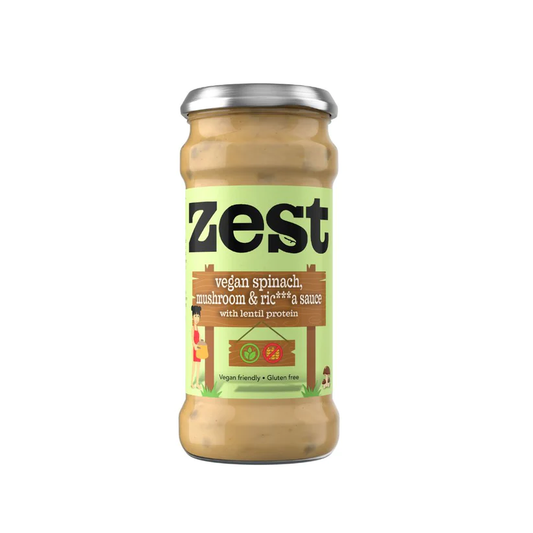 Zest Vegan Spinach Mushroom Ricotta Pasta Sauce 340g (Pack of 6)