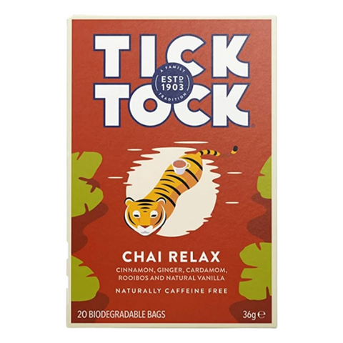 Ticktock Wellbeing Chai Relax 20 Bags (Pack of 6)