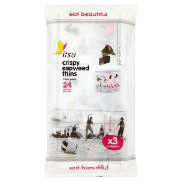 Itsu Crispy Seaweed Thins Multipack 5gx3 (Pack of 6)