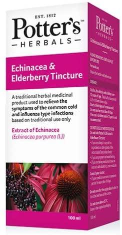 Potters Herbal Supplies Echinacea & Elderberry Tincture THR - R 100ml