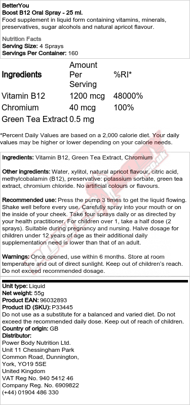 Better You Boost Pure Energy Spray - 25ml