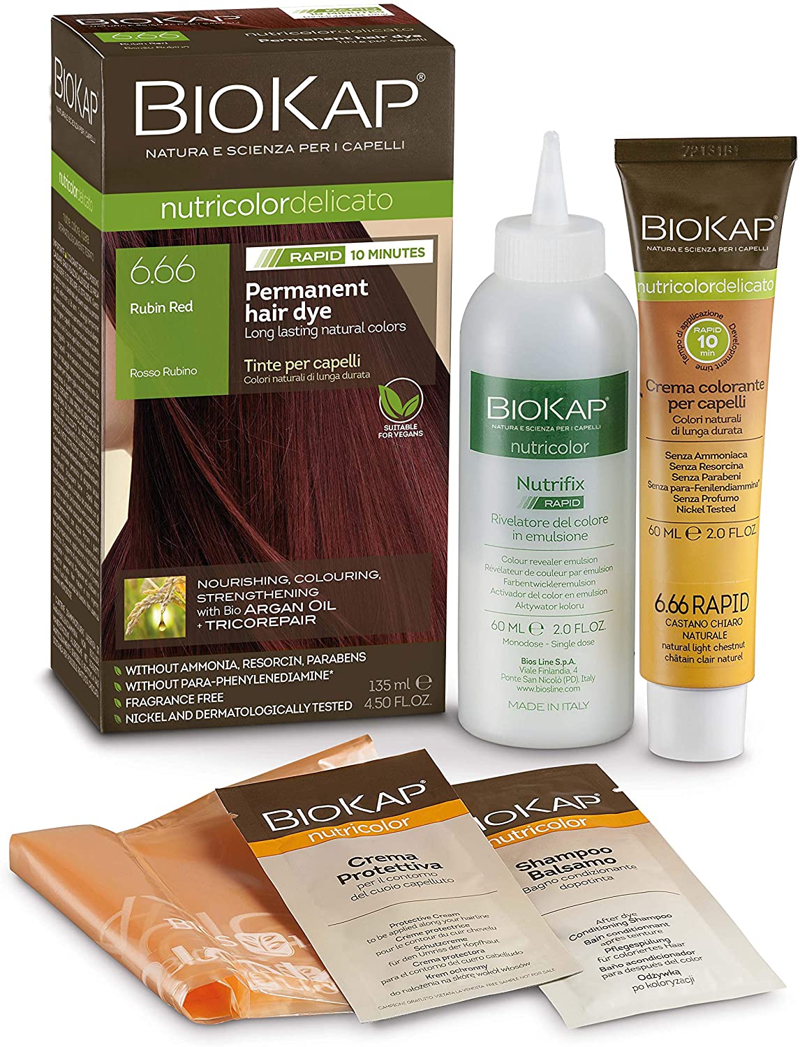 Biokap Ruby Red 6.66 Rapid Hair Dye 135ml