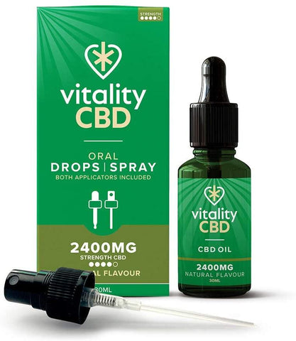 Vitality CBD Oral Spray with MCT 2400mg Natural 30ml