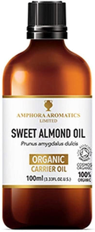 Amphora Aromatics Organic Sweet Almond Oil 100ml (Pack of 6)
