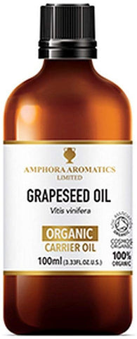 Amphora Aromatics Organic Grapeseed Oil 100ml (Pack of 6)