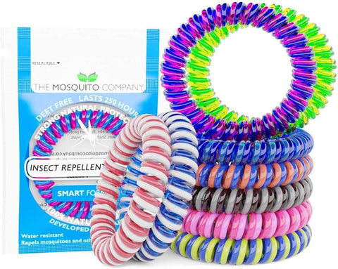 The Mosquito Company Natural Deet Free Biodegradable Insect Repellent Bracelet 10pack