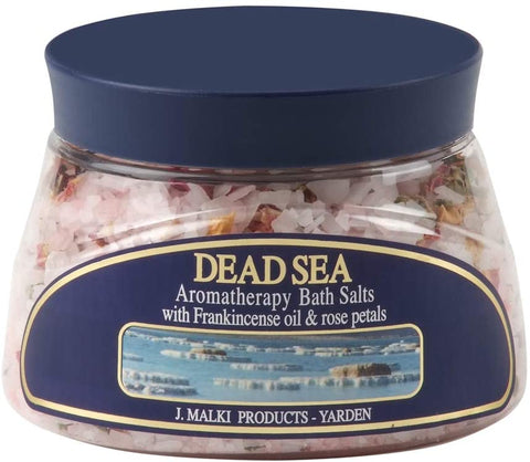Malki Dead Sea Soaps - 100% Na Aromatherapy Bath Salts Frankincense 500ml (Pack of 6)