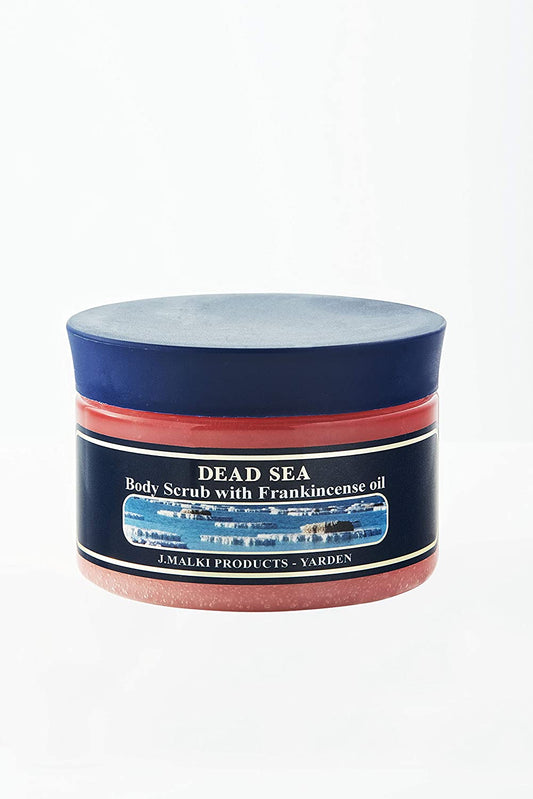 Malki Dead Sea Soaps - 100% Na Body Scrub With Frankincense 300ml (Pack of 6)