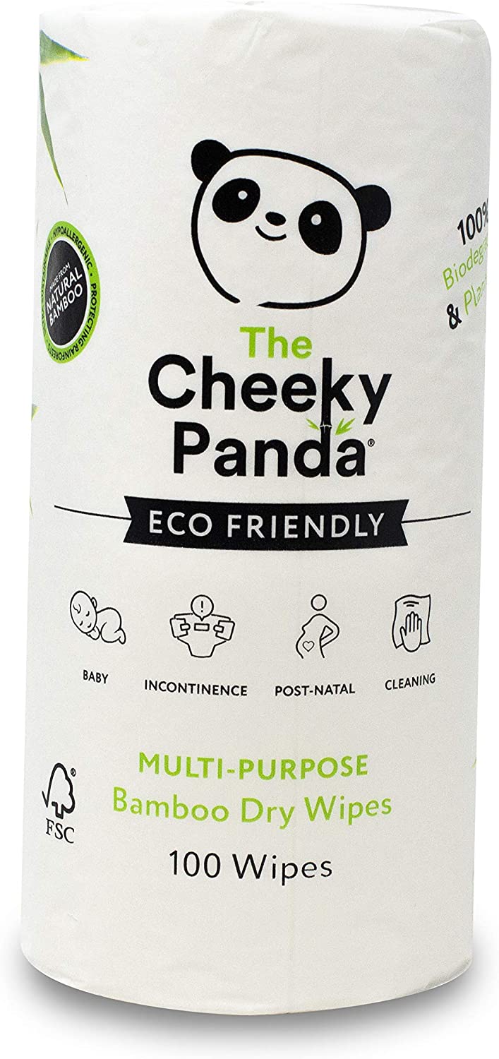 The Cheeky Panda Multi Purpose Bamboo Dry Wipes 100wipes