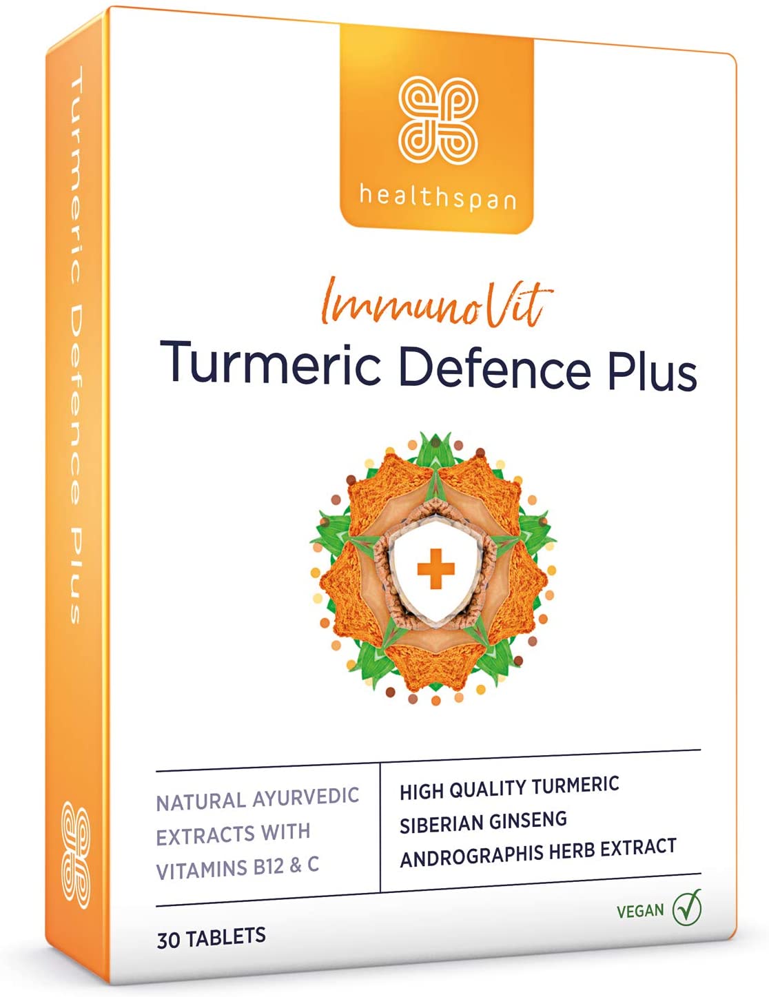 Healthspan Immunovit Turmeric Defence Plus 30tabs