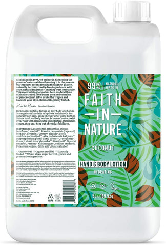 Faith In Nature Coconut Hand & Body Lotion 5ltr