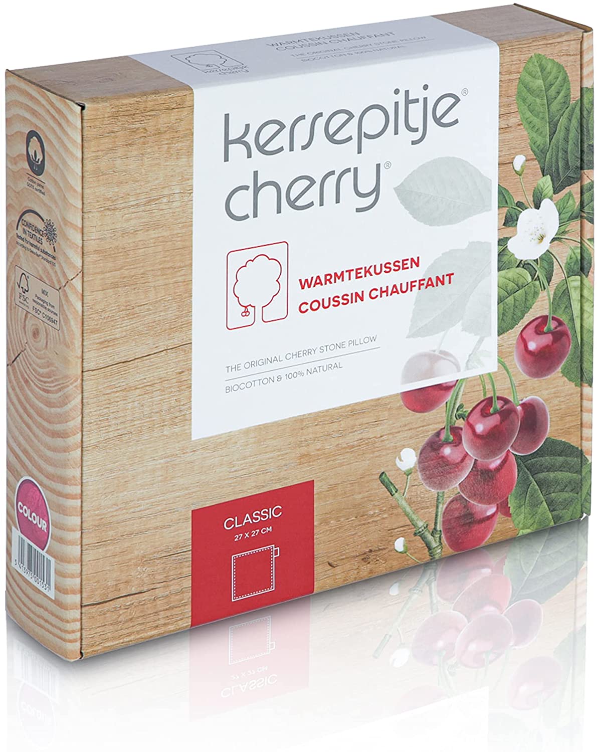 Inatura Cherry Cherry Warmth Pillow - The Original Stone Pillow - Square 1