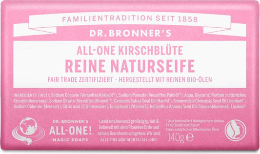Dr Bronners Organic Cherry Blossom Bar Soap 140g