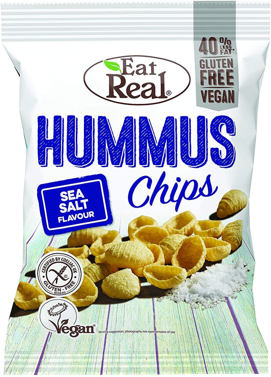 Eat Real Hummus Chip Sea Salt 45g (Pack of 12)