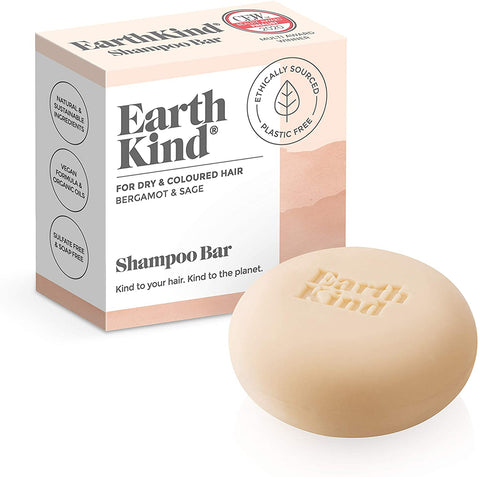 Earthkind Bergamot & Sage Shampoo Bar Dry & Coloured Hair 50g (Pack of 6)