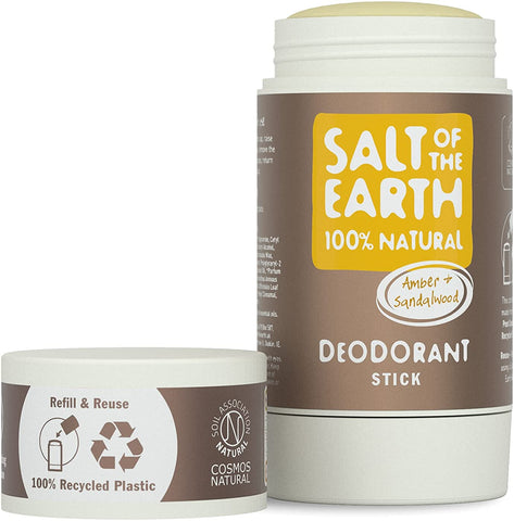 Salt Of The Earth Amber & Sandalwood Natural Deodorant Stick 84g