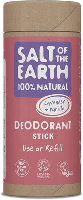 Salt Of The Earth Lavender & Vanilla Natural Deodorant Stick Refil 75g