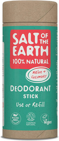 Salt Of The Earth Melon & Cucumber Natural Deodorant Stick Refil 75g