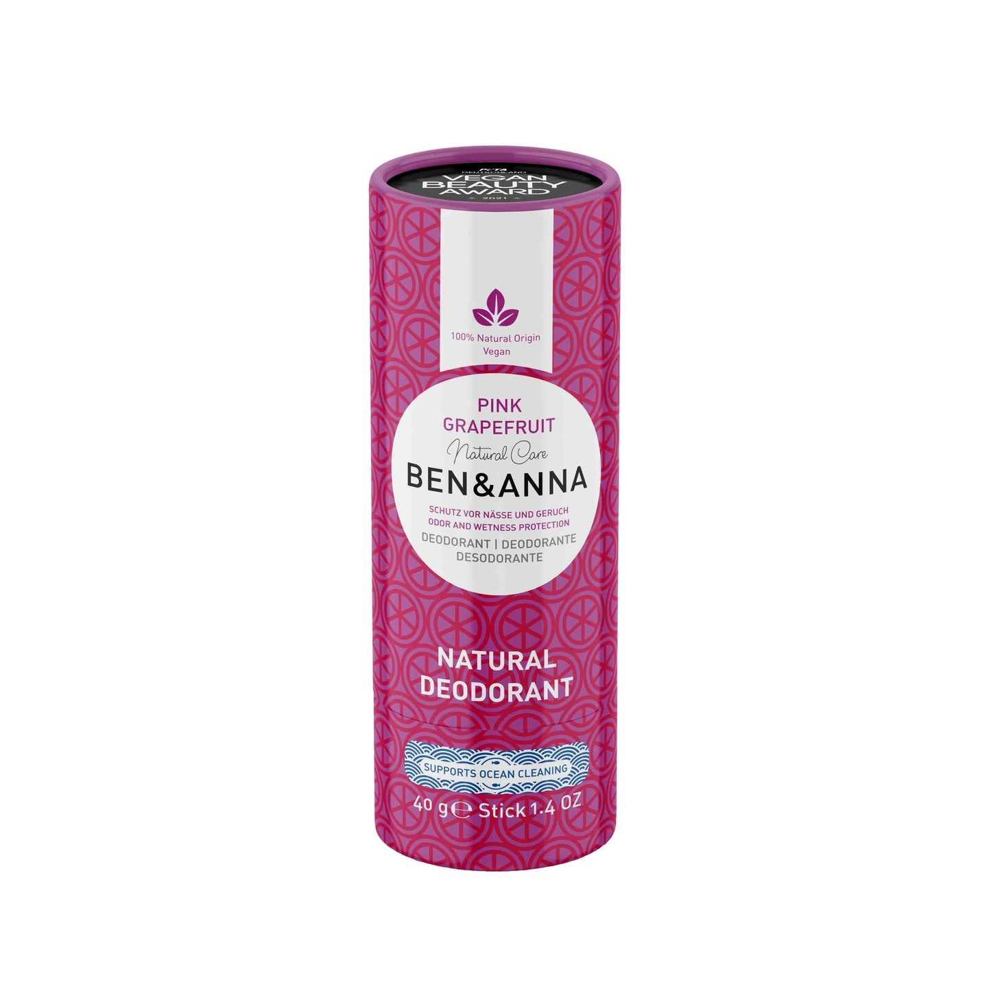 Ben & Anna Pink Grapefruit Natural Soda Deodorant 40g
