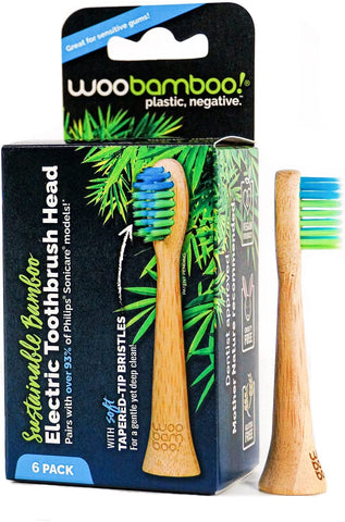 Woobamboo Electric Toothbrush Heads (6pk)