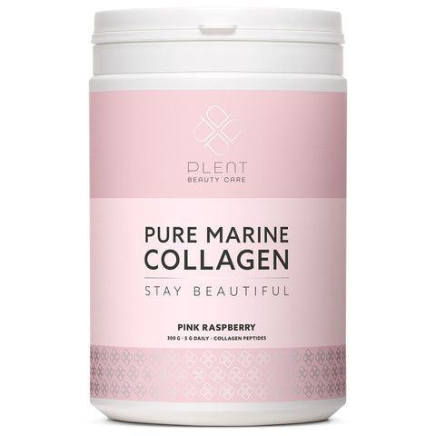 Plent Pure Marine Collagen Pink Raspberry - Stay Beautiful - 5G daily - Collagen Peptides - 300g