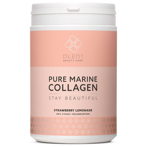 Plent Pure Marine Collagen  Strawberry Lemonade  - Stay Beautiful - 5G daily - Collagen Peptides - 300g