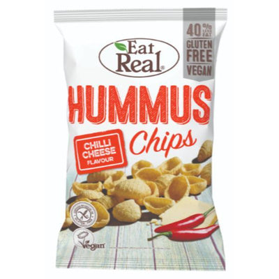 Eat Real Hummus Chips Chilli Cheese 135g (Pack of 10)
