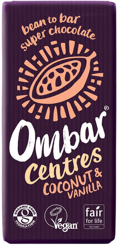 Ombar Coconut & Vanilla Centre Bar 70g (Pack of 10)