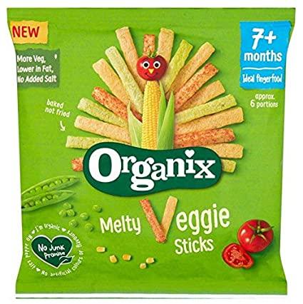 Organix Melty Veggie Sticks 7m+ 15g (Pack of 5)