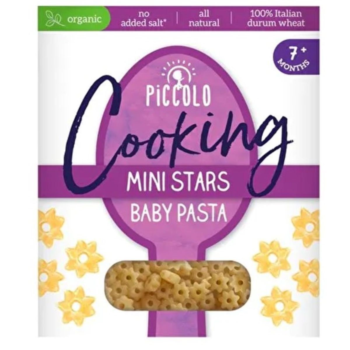 Piccolo Organic Baby Pasta Stars 7m+ 400g – SuperfoodUK