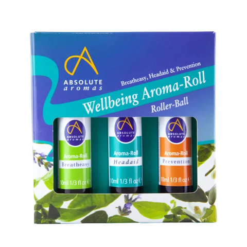 Absolute A Wellbeing Aroma-Roll Kit 3 Pack 3 x 10ml