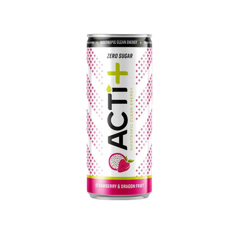 Actiph Water Strawberry & Dragonfruit Natural Energy Drink (4 x 250ml) (Pack of 6)