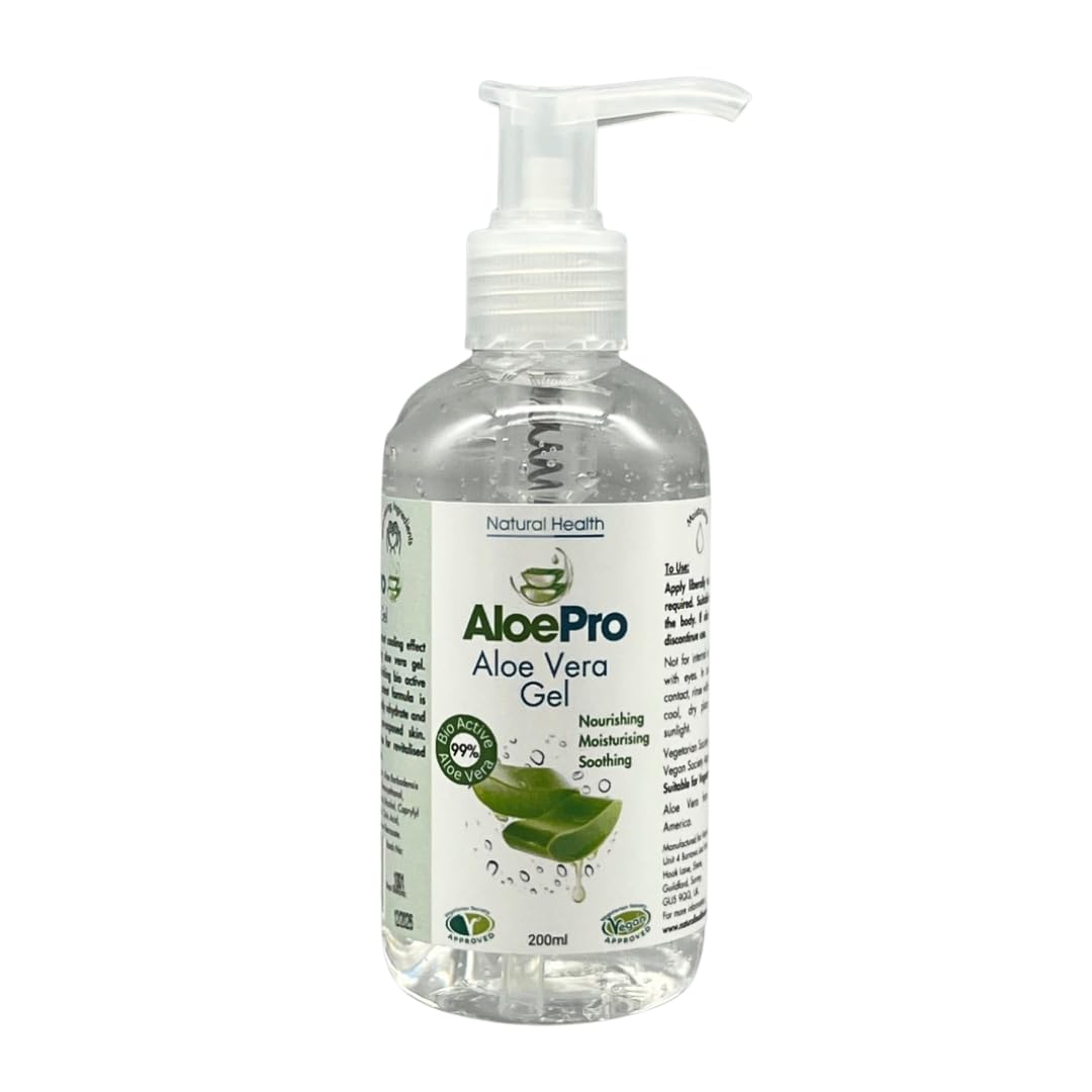 Aloe Pro Pure Vegan Aloe Vera Gel 200ml (Pack of 6)