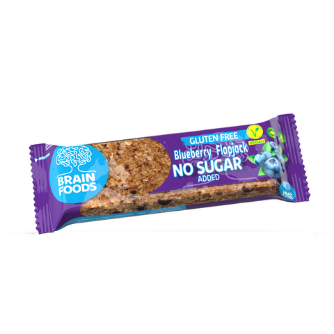 Brain Foods Blueberry Flapjack 70g (Pack of 12)