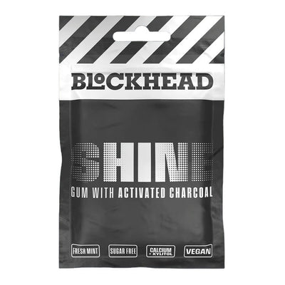 Blockhead White Gum Activated Charcoal 60g (Pack of 30)