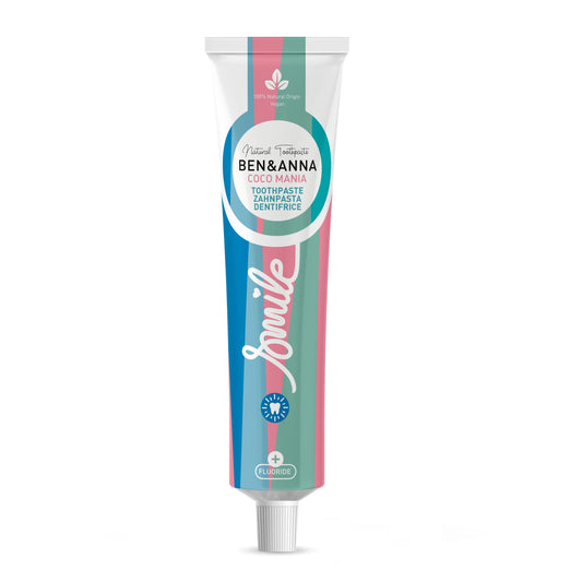Ben & Anna Toothpaste Tube - Coco Mania (with fluoride) 75ml (Pack of 6)