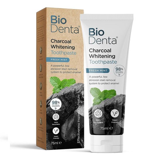 BioDenta Charcoal Whitening Toothpaste 75ml (Pack of 12)