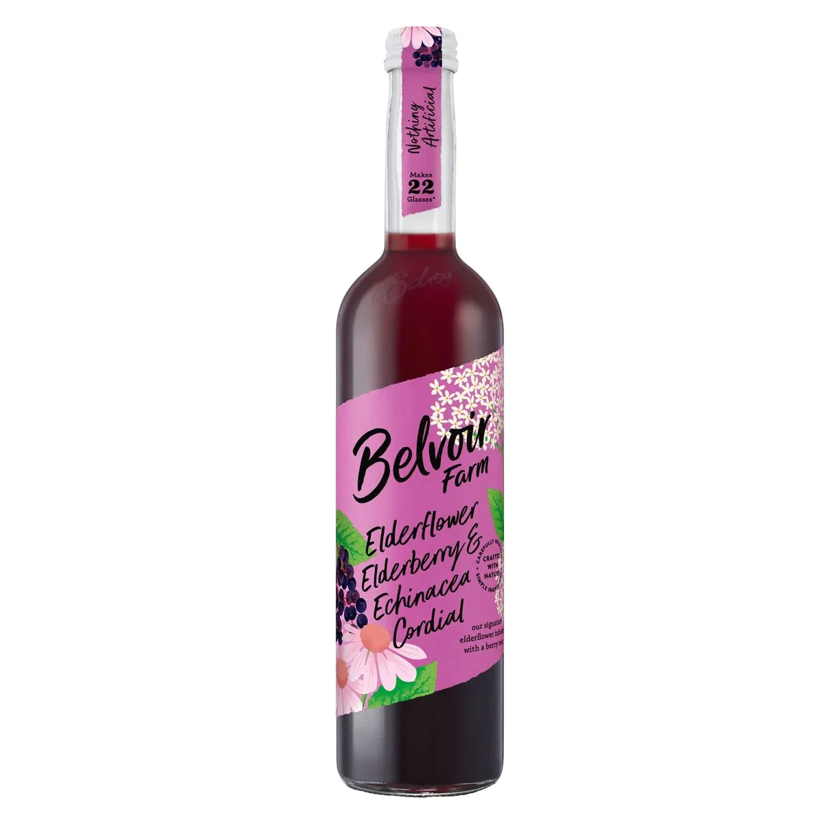 BELVOIR FARM Elderflower,Elderberry &Echinacea 500ml (Pack of 6)