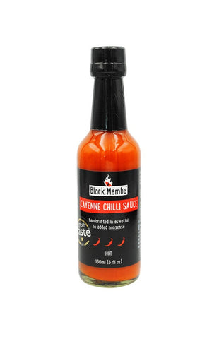Black Mamba Cayenne Chilli Sauce 180ml (Pack of 6)