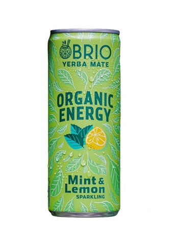 Brio Mate BRIO YERBA MATE Organic Energy Tea Mint & Lemon 250ml (Pack of 12)