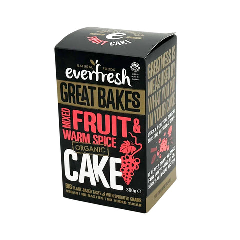 Everfresh Natural Foods Mixed Fruit Spiced Cake 300g (Pack of 8)