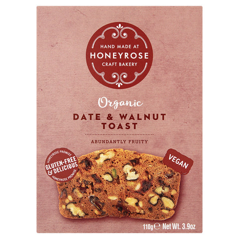 Honeyrose Date & Walnut Toast 110g - Organic (Pack of 6)