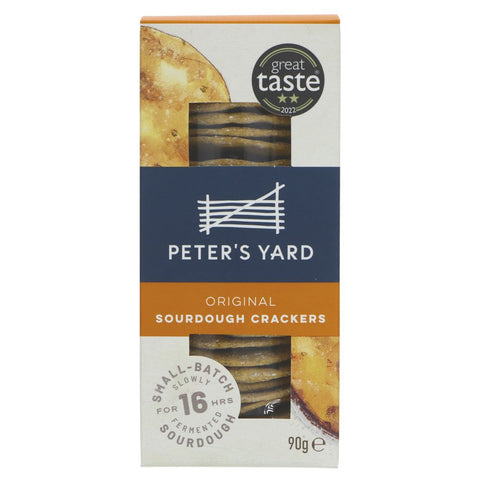 Peter'S Yard Original Sourdough Crackers 90g (Pack of 8)