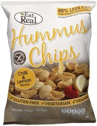 Eat Real Hummus Chip Lemon Chilli 135g (Pack of 10)